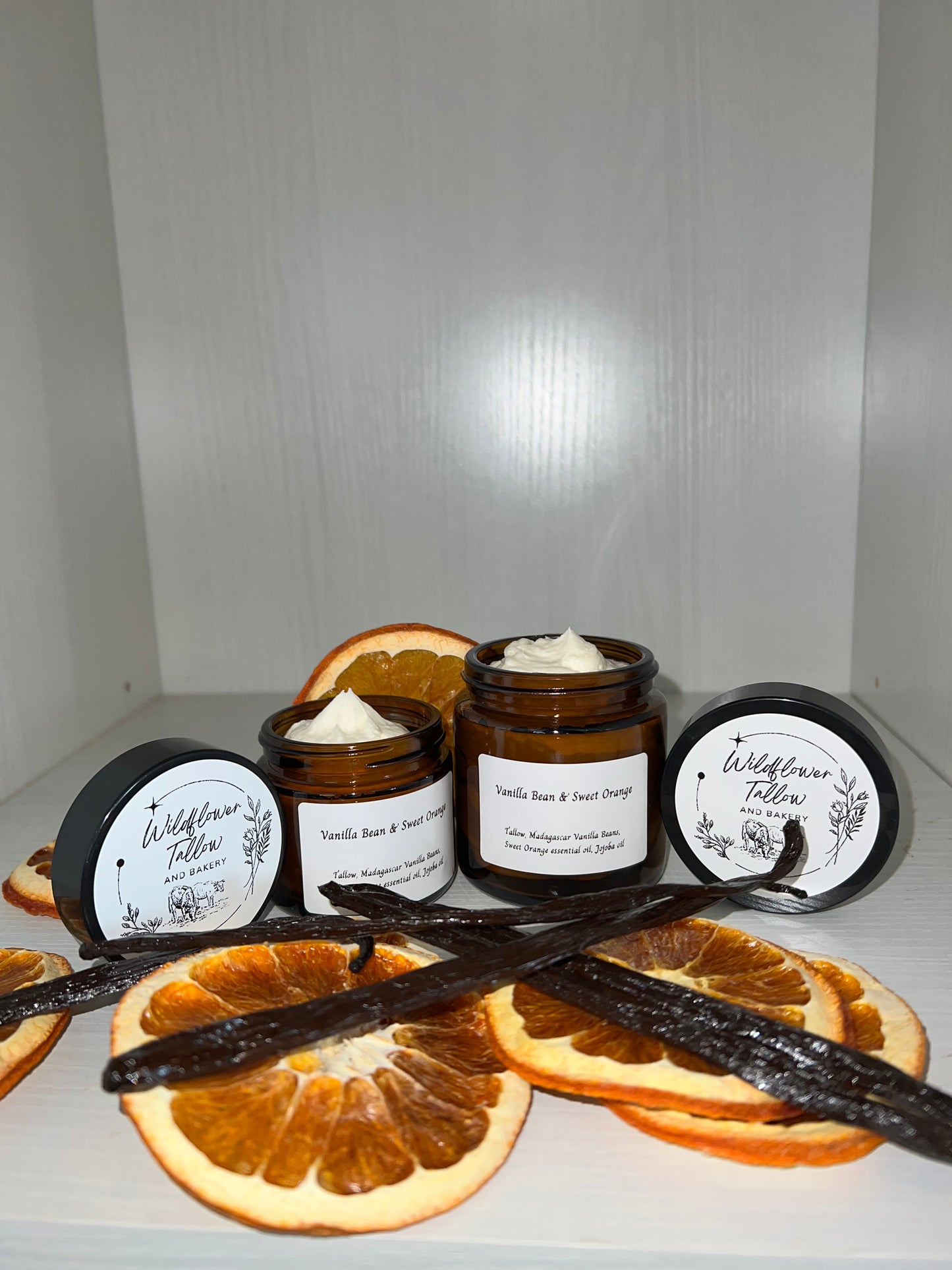 Whipped Vanilla Bean and Sweet Orange Tallow (4oz)